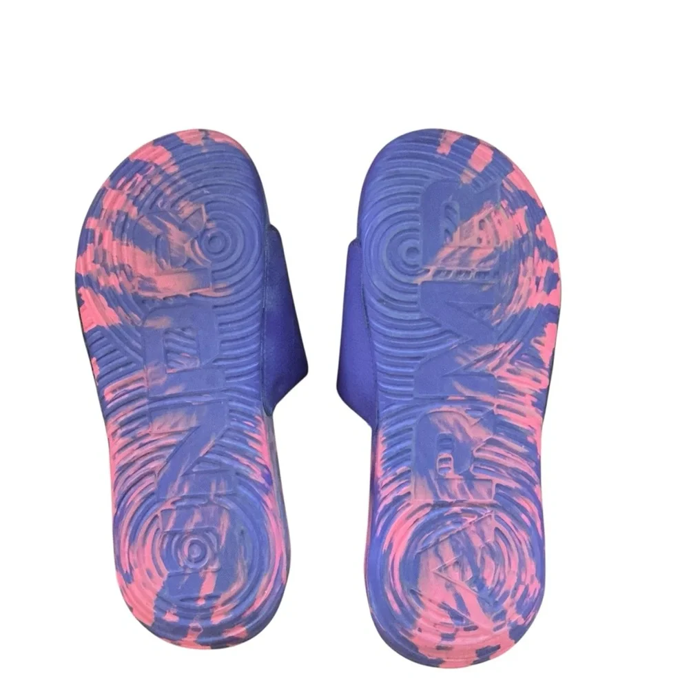 Under Armour Pink and Blue Slide Sandals‎ Size 5Y